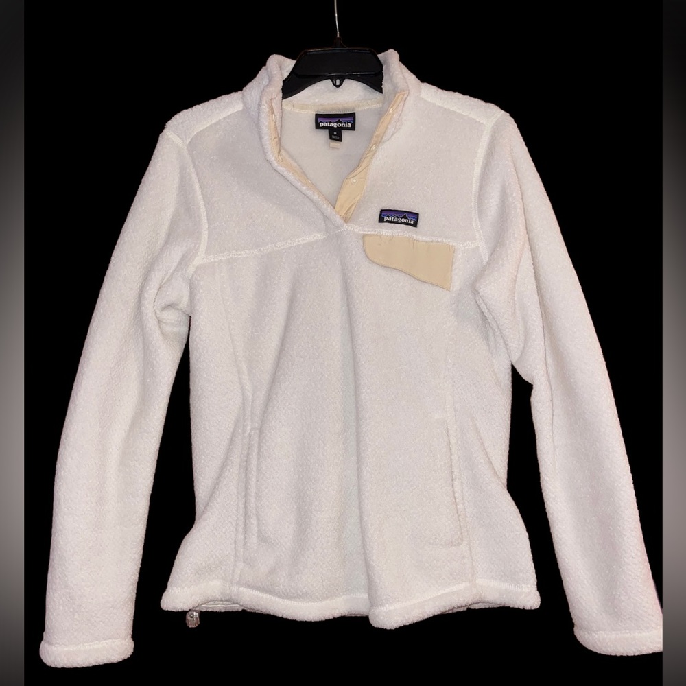 Patagonia Fleece Pullover - Size M - White/Cream Color